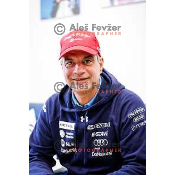 Ales Brezavscek, head coach of Slovenia Alpine Speed team during press conference in Ljubljana, Slovenia on November 10, 2025