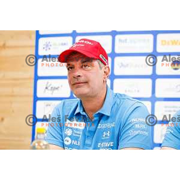Ales Brezavscek, head coach of Slovenia Alpine Speed team during press conference in Ljubljana, Slovenia on November 10, 2025