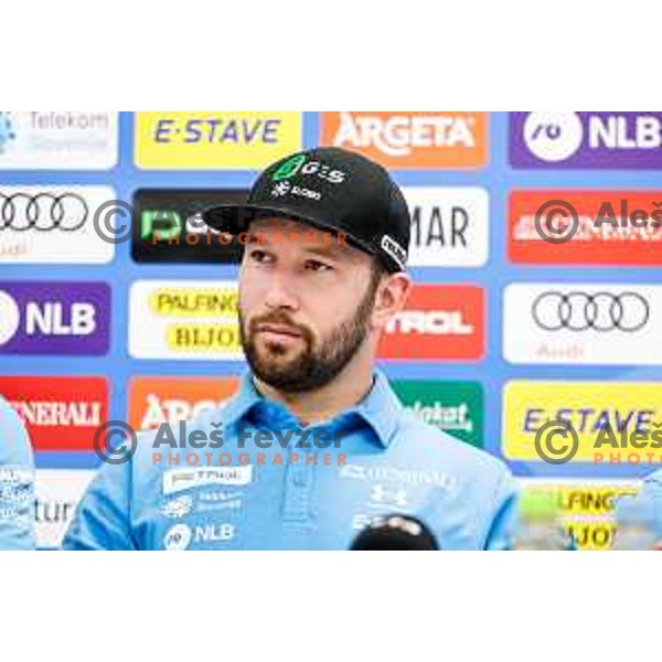 Martin Cater of Slovenia Alpine Speed team during press conference in Ljubljana, Slovenia on November 10, 2025