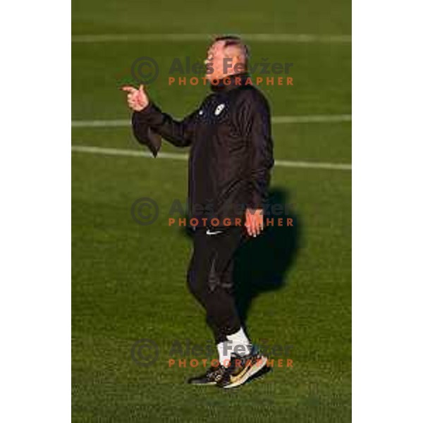 Matjaz Kek, head coach of Slovenia Football team during practice session in NNC Brdo pri Kranju on November 10, 2025