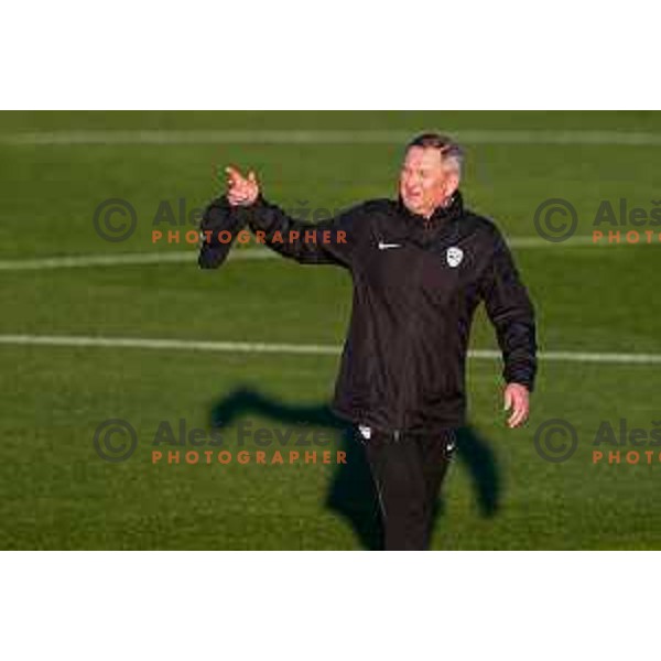 Matjaz Kek, head coach of Slovenia Football team during practice session in NNC Brdo pri Kranju on November 10, 2025