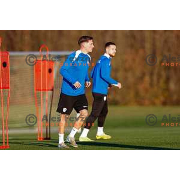 Benjamin Verbic of Slovenia Football team during practice session in NNC Brdo pri Kranju on November 10, 2025