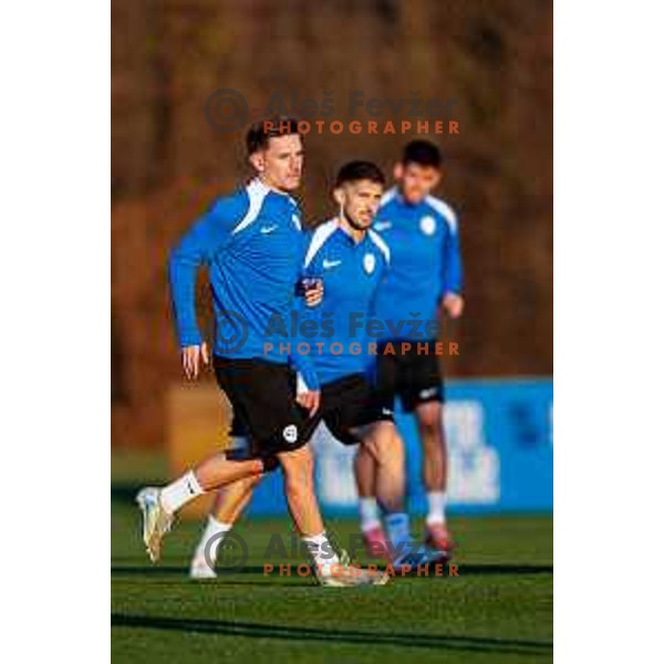 Benjamin Verbic of Slovenia Football team during practice session in NNC Brdo pri Kranju on November 10, 2025