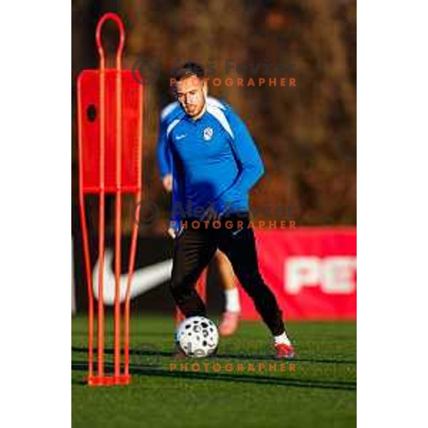 Sandi Lovric of Slovenia Football team during practice session in NNC Brdo pri Kranju on November 10, 2025
