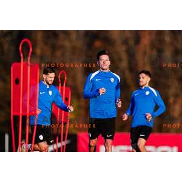 Benjamin Verbic of Slovenia Football team during practice session in NNC Brdo pri Kranju on November 10, 2025