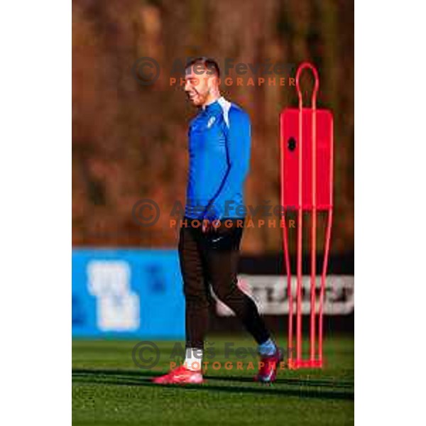 Sandi Lovric of Slovenia Football team during practice session in NNC Brdo pri Kranju on November 10, 2025