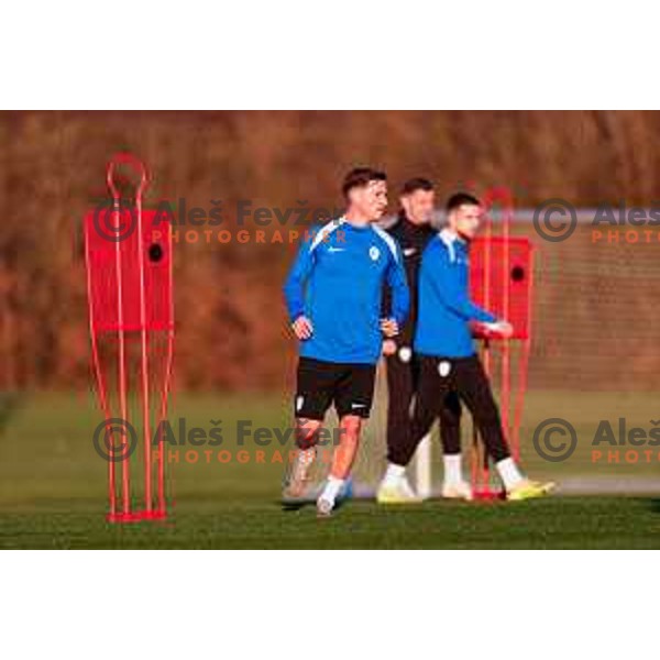 Benjamin Verbic of Slovenia Football team during practice session in NNC Brdo pri Kranju on November 10, 2025