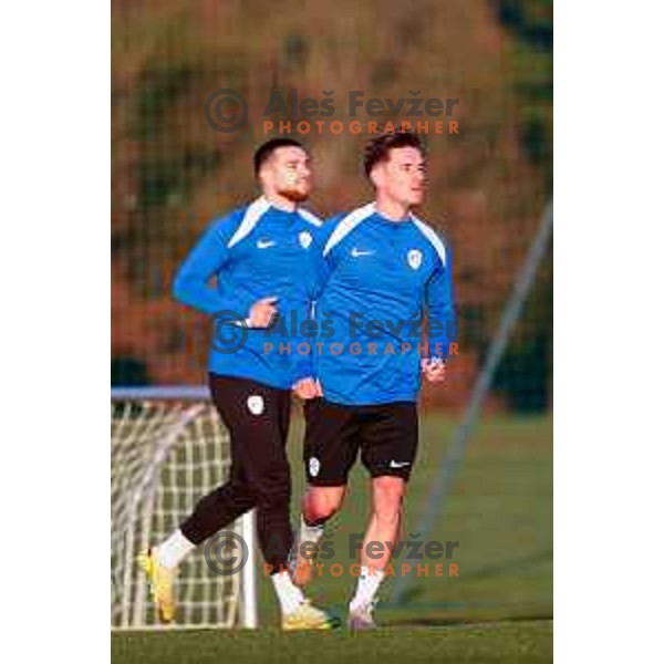 Benjamin Verbic of Slovenia Football team during practice session in NNC Brdo pri Kranju on November 10, 2025