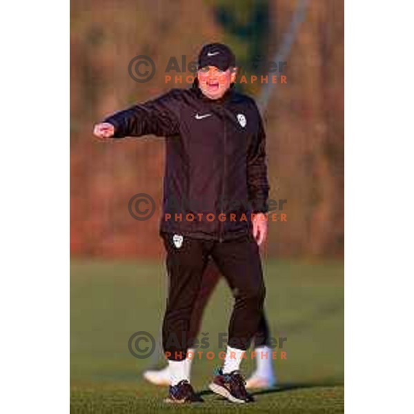 Matjaz Kek, head coach of Slovenia Football team during practice session in NNC Brdo pri Kranju on November 10, 2025