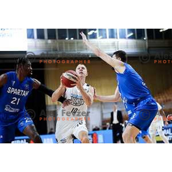 Ognjen Jaramaz of Perspektiva Ilirija in action during ABA League 2025/2026 basketball match between Perspektiva Ilirija (SLO) and Spartak Subotica (SRB) in Hala Tivoli, Ljubljana, Slovenia on November 10, 2025. Photo: Filip Barbalic