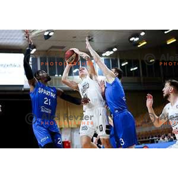 Ognjen Jaramaz of Perspektiva Ilirija in action during ABA League 2025/2026 basketball match between Perspektiva Ilirija (SLO) and Spartak Subotica (SRB) in Hala Tivoli, Ljubljana, Slovenia on November 10, 2025. Photo: Filip Barbalic