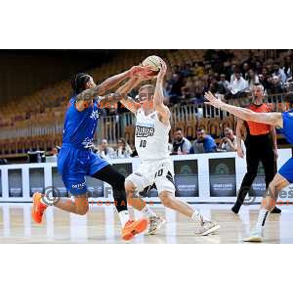 Ognjen Jaramaz of Perspektiva Ilirija in action during ABA League 2025/2026 basketball match between Perspektiva Ilirija (SLO) and Spartak Subotica (SRB) in Hala Tivoli, Ljubljana, Slovenia on November 10, 2025. Photo: Filip Barbalic