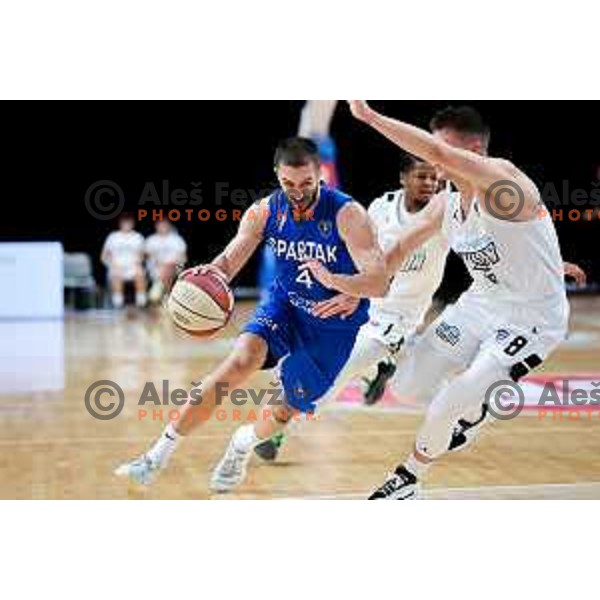 Igor Drobnjak of Spartak Subotica in action during ABA League 2025/2026 basketball match between Perspektiva Ilirija (SLO) and Spartak Subotica (SRB) in Hala Tivoli, Ljubljana, Slovenia on November 10, 2025. Photo: Filip Barbalic