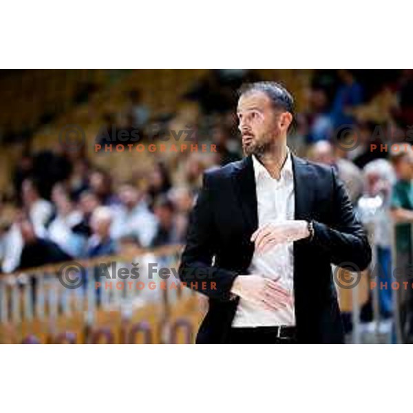 Head coach of Perspektiva Ilirija, Stipe Modric in action during ABA League 2025/2026 basketball match between Perspektiva Ilirija (SLO) and Spartak Subotica (SRB) in Hala Tivoli, Ljubljana, Slovenia on November 10, 2025. Photo: Filip Barbalic