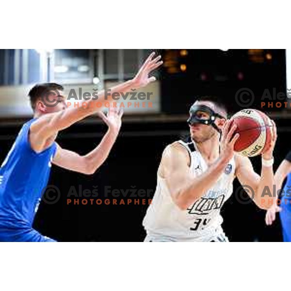 Bine Prepelic of Perspektiva Ilirija in action during ABA League 2025/2026 basketball match between Perspektiva Ilirija (SLO) and Spartak Subotica (SRB) in Hala Tivoli, Ljubljana, Slovenia on November 10, 2025. Photo: Filip Barbalic