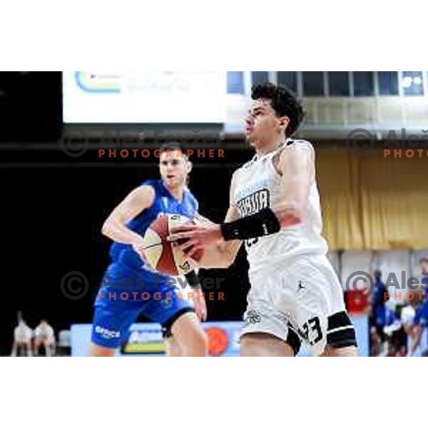 Tristan Vukotic of Perspektiva Ilirija in action during ABA League 2025/2026 basketball match between Perspektiva Ilirija (SLO) and Spartak Subotica (SRB) in Hala Tivoli, Ljubljana, Slovenia on November 10, 2025. Photo: Filip Barbalic