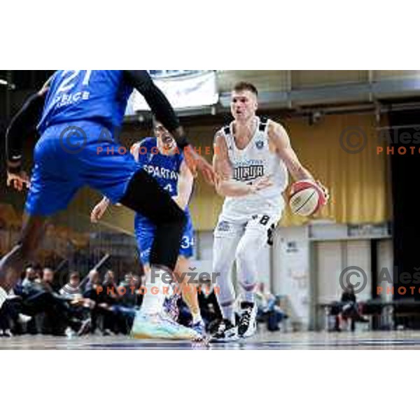 Edo Muric of Perspektiva Ilirija in action during ABA League 2025/2026 basketball match between Perspektiva Ilirija (SLO) and Spartak Subotica (SRB) in Hala Tivoli, Ljubljana, Slovenia on November 10, 2025. Photo: Filip Barbalic