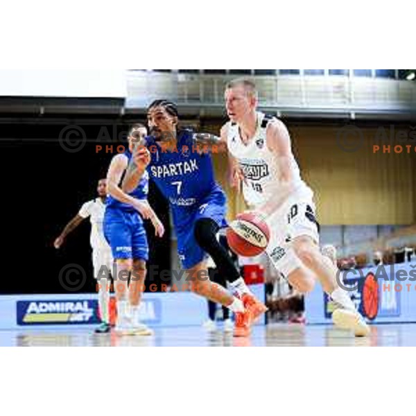 Ognjen Jaramaz of Perspektiva Ilirija in action during ABA League 2025/2026 basketball match between Perspektiva Ilirija (SLO) and Spartak Subotica (SRB) in Hala Tivoli, Ljubljana, Slovenia on November 10, 2025. Photo: Filip Barbalic
