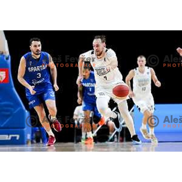 Tim Tomazic of Perspektiva Ilirija in action during ABA League 2025/2026 basketball match between Perspektiva Ilirija (SLO) and Spartak Subotica (SRB) in Hala Tivoli, Ljubljana, Slovenia on November 10, 2025. Photo: Filip Barbalic