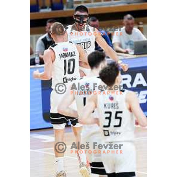 Bine Prepelic of Perspektiva Ilirija in action during ABA League 2025/2026 basketball match between Perspektiva Ilirija (SLO) and Spartak Subotica (SRB) in Hala Tivoli, Ljubljana, Slovenia on November 10, 2025. Photo: Filip Barbalic