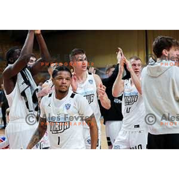 Edo Muric of Perspektiva Ilirija celebrates win in ABA League 2025/2026 basketball match between Perspektiva Ilirija (SLO) and Spartak Subotica (SRB) in Hala Tivoli, Ljubljana, Slovenia on November 10, 2025. Photo: Filip Barbalic