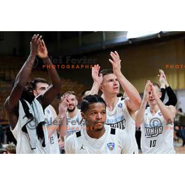 Edo Muric of Perspektiva Ilirija celebrates win in ABA League 2025/2026 basketball match between Perspektiva Ilirija (SLO) and Spartak Subotica (SRB) in Hala Tivoli, Ljubljana, Slovenia on November 10, 2025. Photo: Filip Barbalic