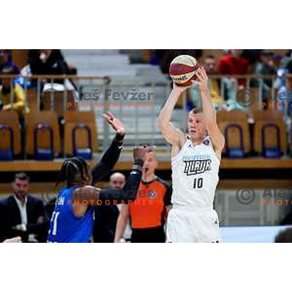 Ognjen Jaramaz of Perspektiva Ilirija in action during ABA League 2025/2026 basketball match between Perspektiva Ilirija (SLO) and Spartak Subotica (SRB) in Hala Tivoli, Ljubljana, Slovenia on November 10, 2025. Photo: Filip Barbalic