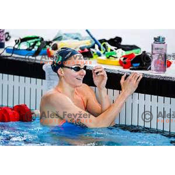Neza Klancar of Slovenia Swimming team during practice session at Ilirija Pool in Ljubljana, Slovenia on November 11, 2025