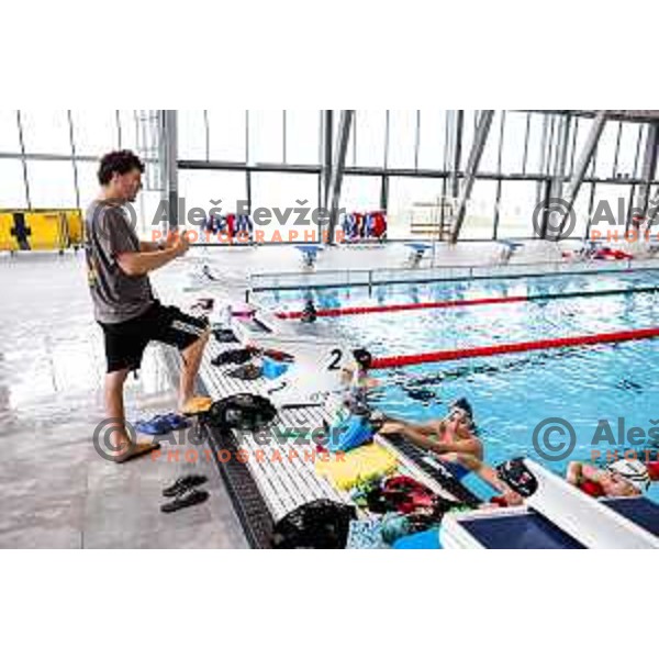 Neza Klancar of Slovenia Swimming team during practice session at Ilirija Pool in Ljubljana, Slovenia on November 11, 2025