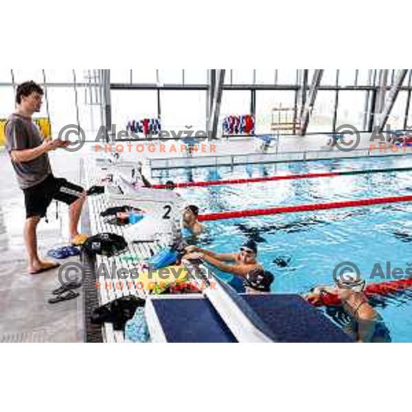 Neza Klancar of Slovenia Swimming team during practice session at Ilirija Pool in Ljubljana, Slovenia on November 11, 2025