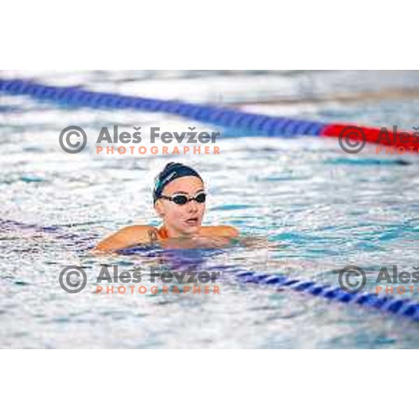 Neza Klancar of Slovenia Swimming team during practice session at Ilirija Pool in Ljubljana, Slovenia on November 11, 2025