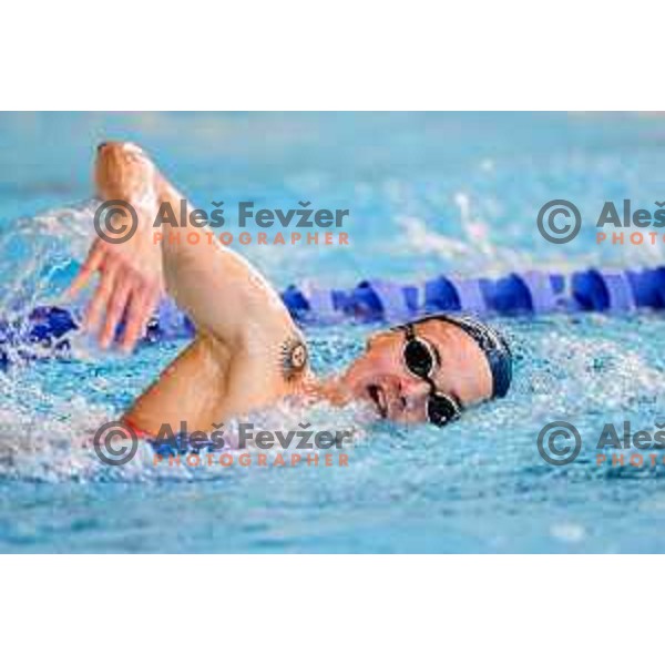 Neza Klancar of Slovenia Swimming team during practice session at Ilirija Pool in Ljubljana, Slovenia on November 11, 2025