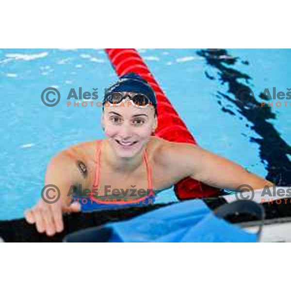 Neza Klancar of Slovenia Swimming team during practice session at Ilirija Pool in Ljubljana, Slovenia on November 11, 2025
