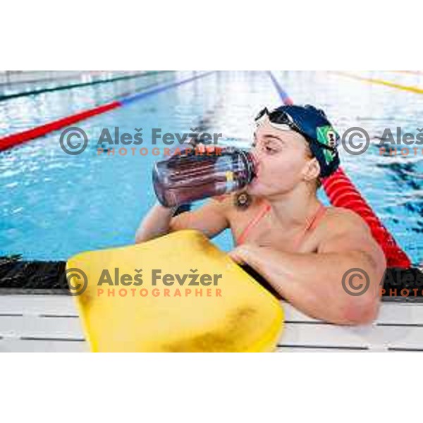Neza Klancar of Slovenia Swimming team during practice session at Ilirija Pool in Ljubljana, Slovenia on November 11, 2025