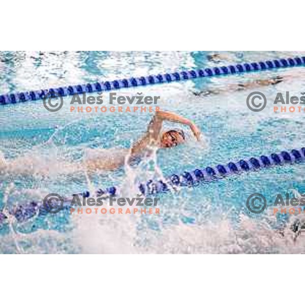 Neza Klancar of Slovenia Swimming team during practice session at Ilirija Pool in Ljubljana, Slovenia on November 11, 2025