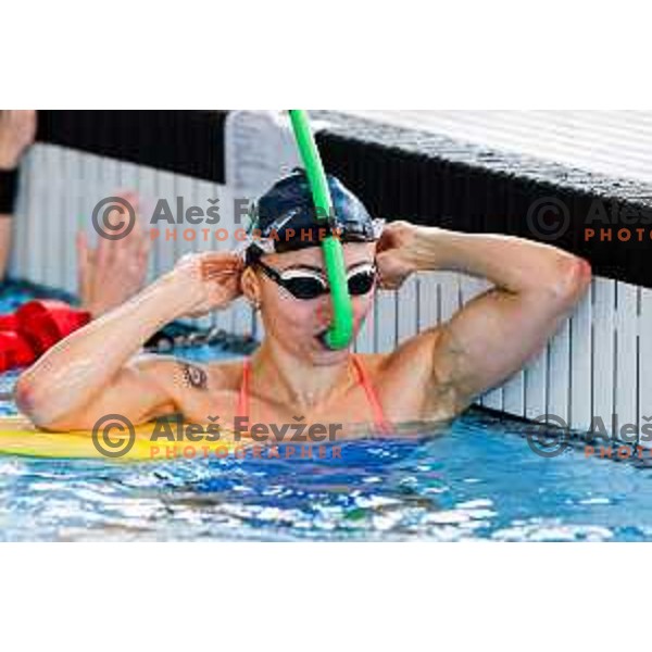 Neza Klancar of Slovenia Swimming team during practice session at Ilirija Pool in Ljubljana, Slovenia on November 11, 2025
