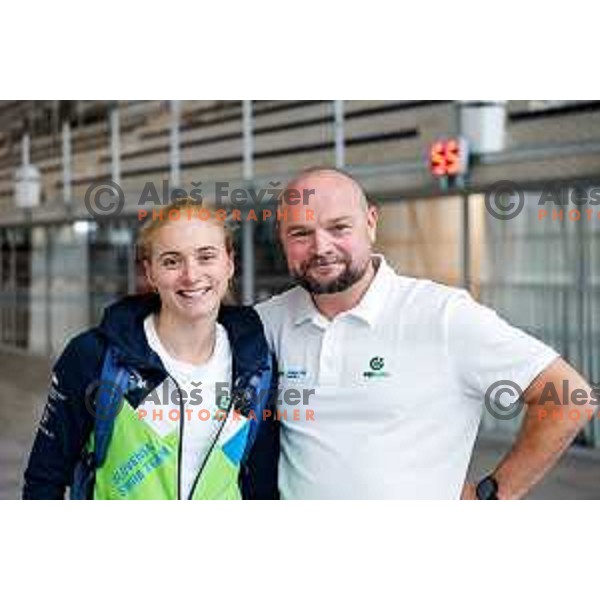 Neza Klancar of Slovenia Swimming team during practice session at Ilirija Pool in Ljubljana, Slovenia on November 11, 2025