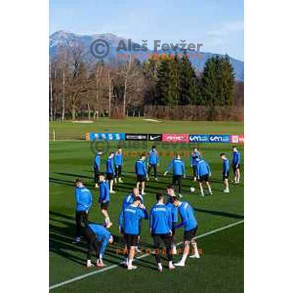 Slovenia Football team during practice session in NNC Brdo pri Kranju on November 11, 2025