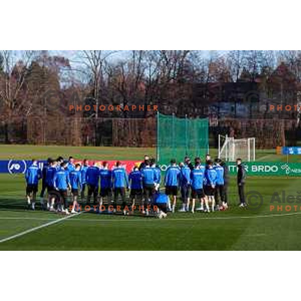 Slovenia Football team during practice session in NNC Brdo pri Kranju on November 11, 2025