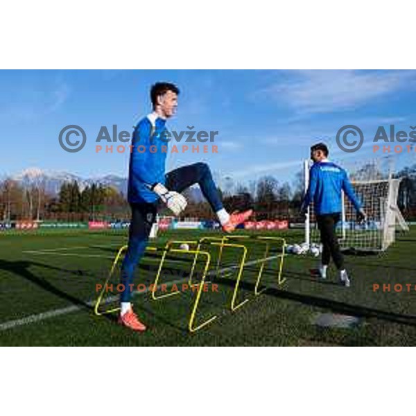 Zan Luk Leban of Slovenia Football team during practice session in NNC Brdo pri Kranju on November 11, 2025