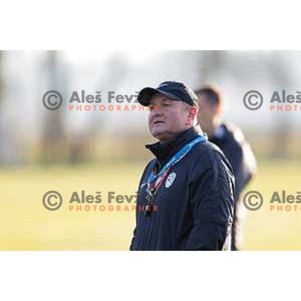 Matjaz Kek, head coach of Slovenia Football team during practice session in NNC Brdo pri Kranju on November 11, 2025