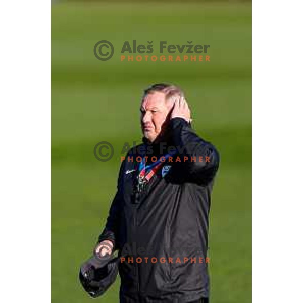 Matjaz Kek, head coach of Slovenia Football team during practice session in NNC Brdo pri Kranju on November 11, 2025