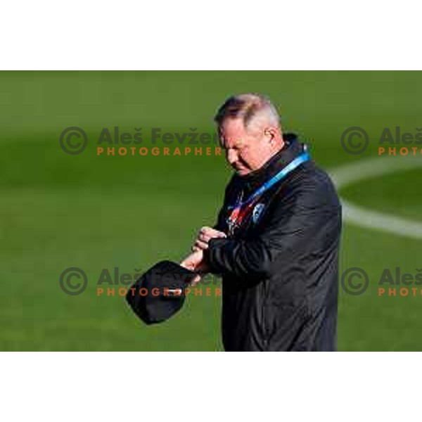 Matjaz Kek, head coach of Slovenia Football team during practice session in NNC Brdo pri Kranju on November 11, 2025