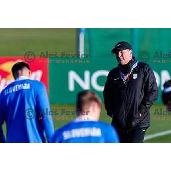 Matjaz Kek, head coach of Slovenia Football team during practice session in NNC Brdo pri Kranju on November 11, 2025