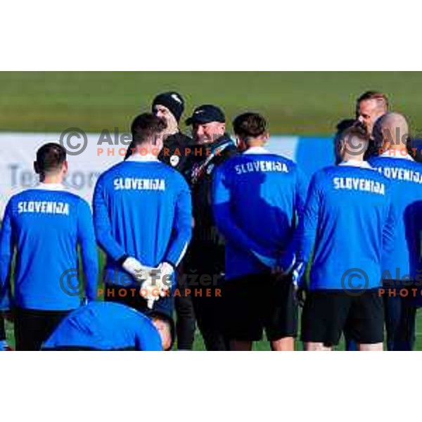 Matjaz Kek, head coach of Slovenia Football team during practice session in NNC Brdo pri Kranju on November 11, 2025