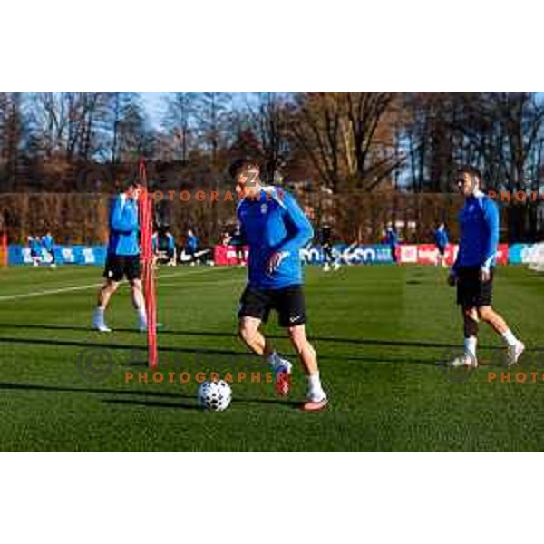 Slovenia Football team during practice session in NNC Brdo pri Kranju on November 11, 2025