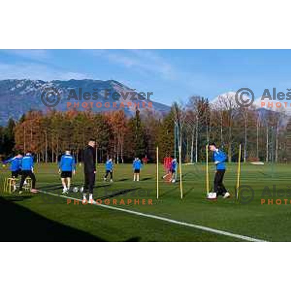 Slovenia Football team during practice session in NNC Brdo pri Kranju on November 11, 2025