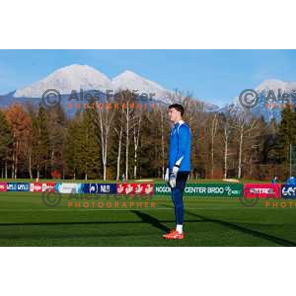 Zan Luk Leban of Slovenia Football team during practice session in NNC Brdo pri Kranju on November 11, 2025