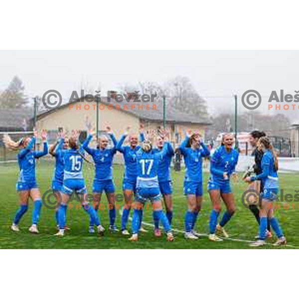 action during Women’s U-17 UEFA football match between Slovenia and Iceland in Catez ob Savi, Slovenia on November 11, 2025