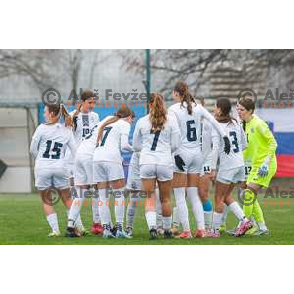action during Women’s U-17 UEFA football match between Slovenia and Iceland in Catez ob Savi, Slovenia on November 11, 2025